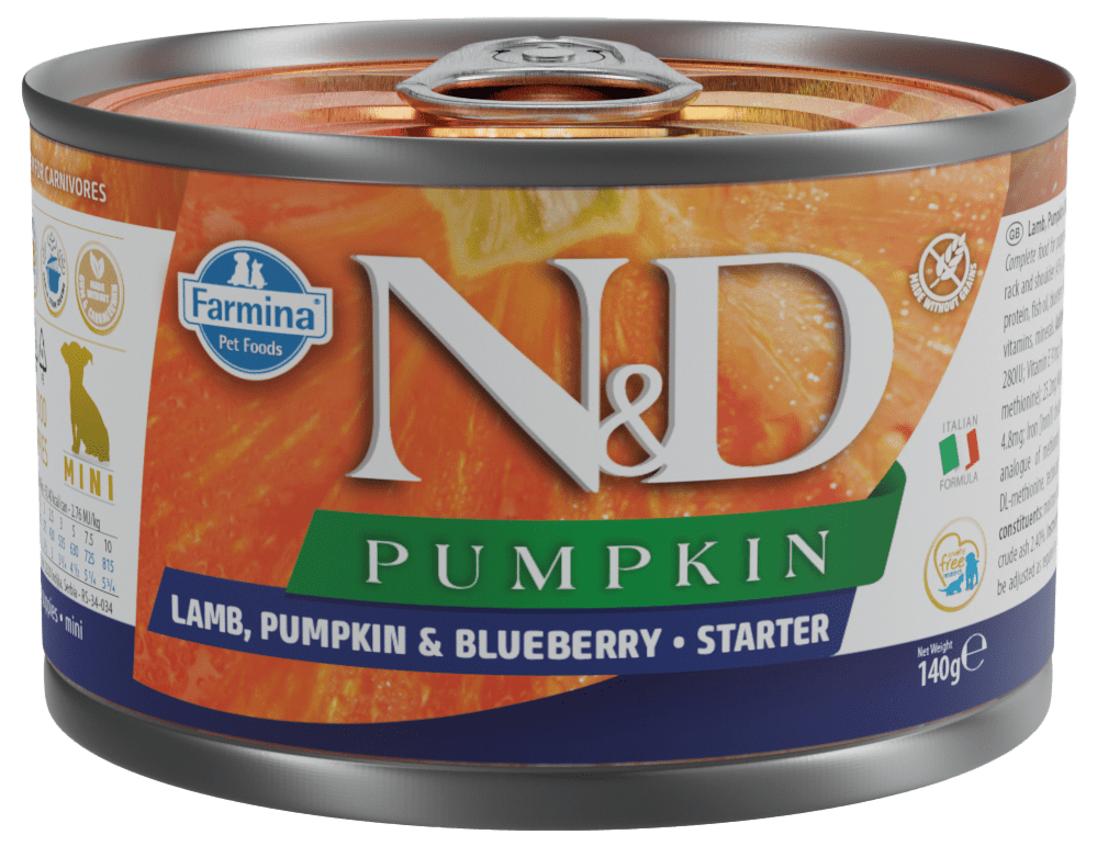 Konzerva N&D Pumpkin Starter Puppy Lamb & Blueberry 140g