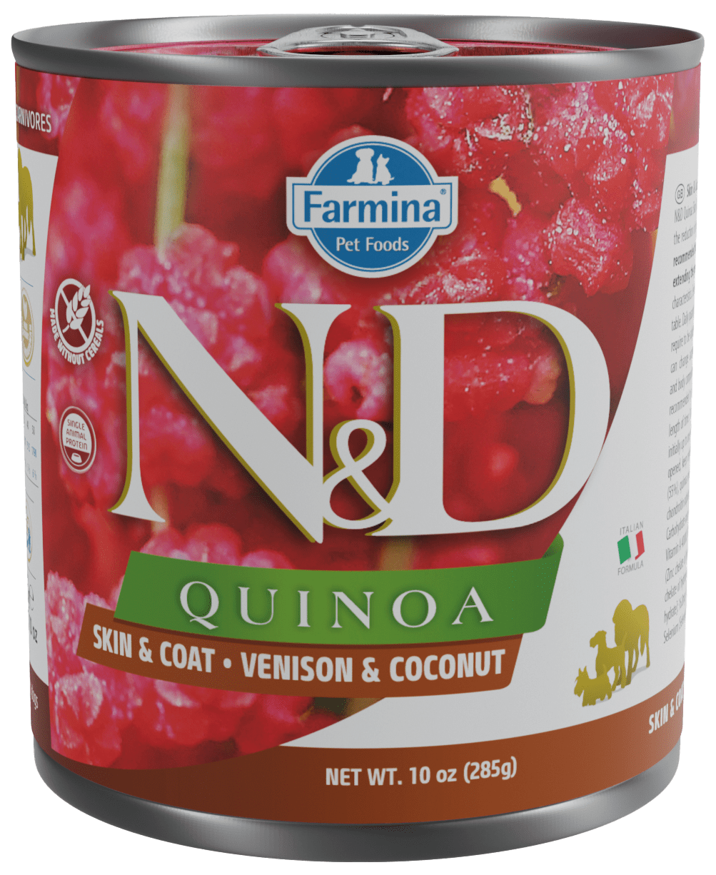 Konzerva N&D Quinoa Dog Skin&Coat Venison 285g