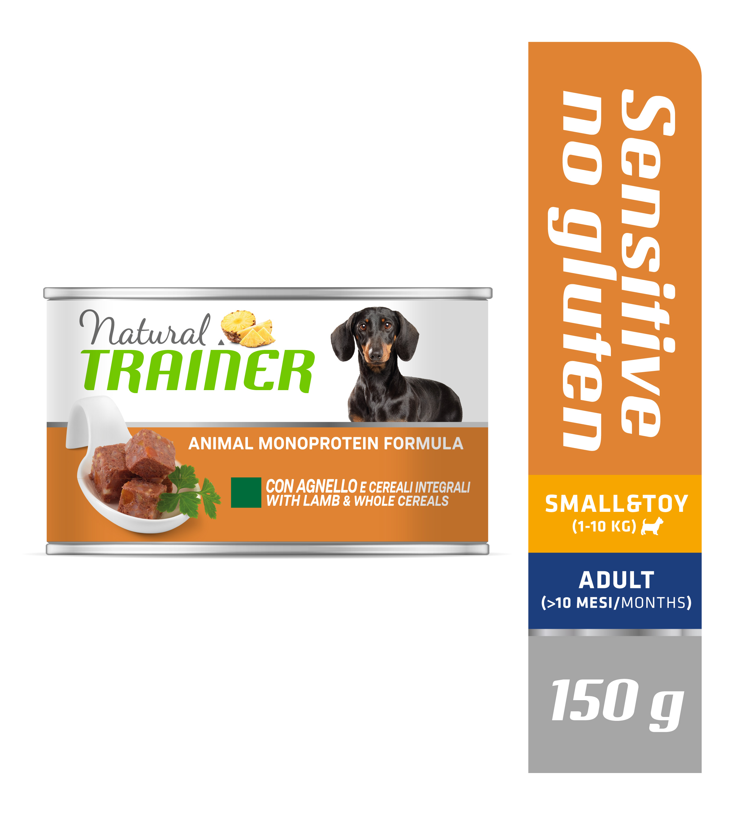 Konzerva Natural Trainer SENSITIVE Adult S&T jehněčí & rýže 150 g LT