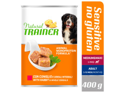Konzerva Natural Trainer Sensitive No Gluten Adult – králík 400 g