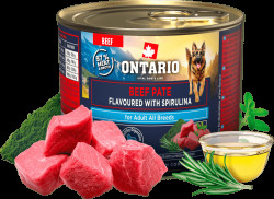 Konzerva Ontario Adult hovězí pate s příchutí spiruliny 200g