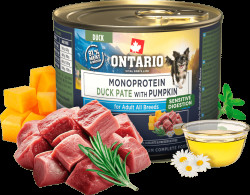 Konzerva Ontario Adult Monoprotein kachní paté s dýní 200g