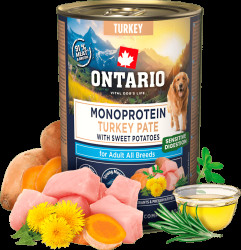 Konzerva Ontario Adult Monoprotein krůtí pate s batáty 400g