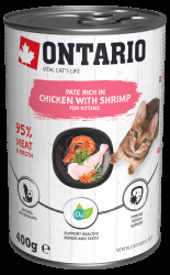 Konzerva Ontario Chicken with Shrimps flavoured with Sea Buckthorn 400g