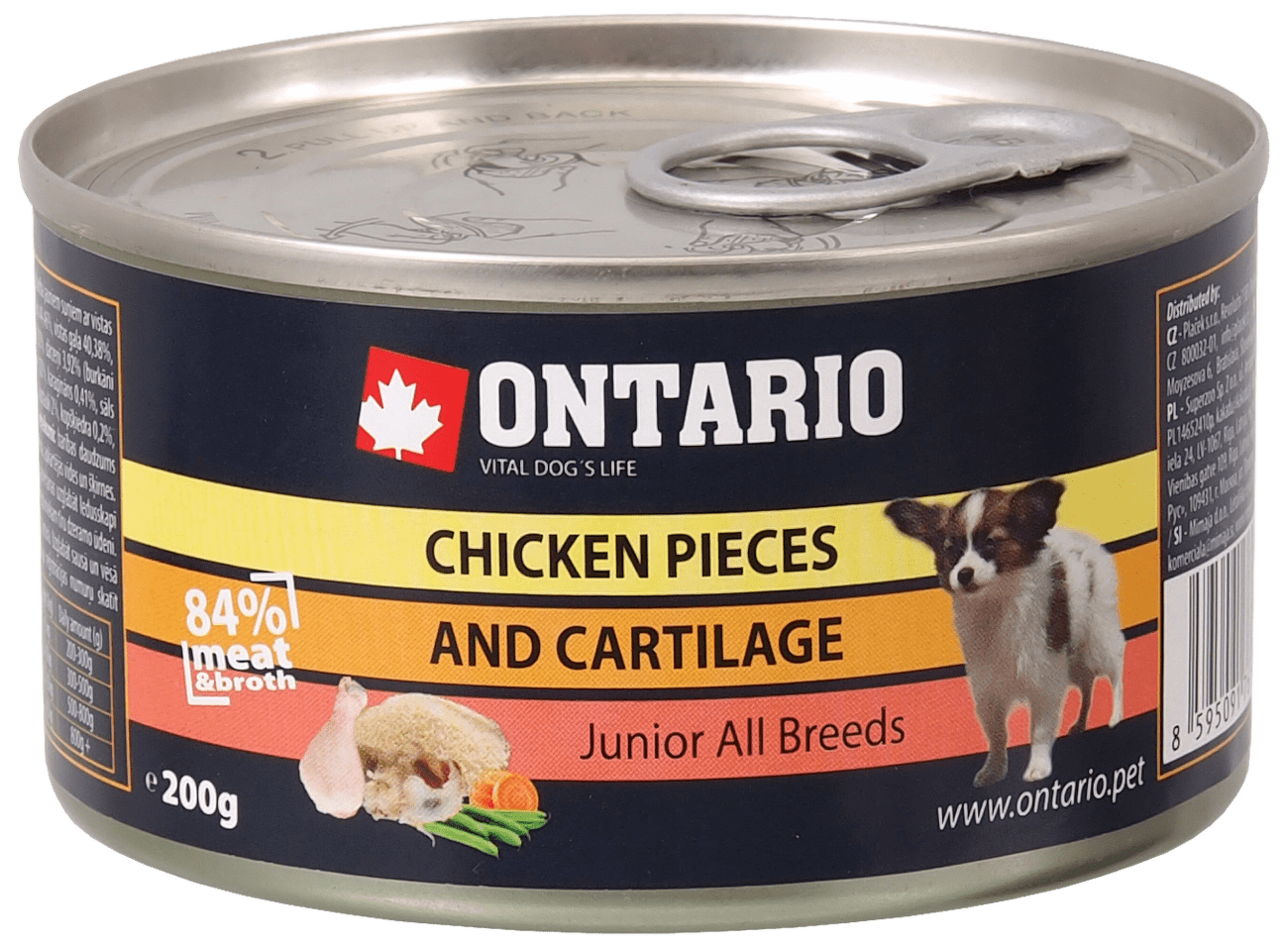 Konzerva Ontario Junior Chicken Pieces + Cartilage 200g