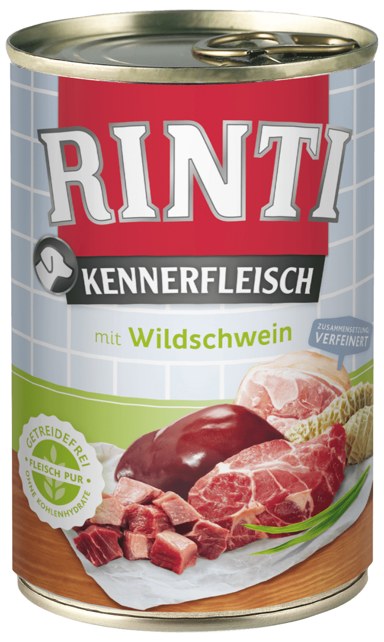 Konzerva Rinti Kennerfleisch divočák 400g