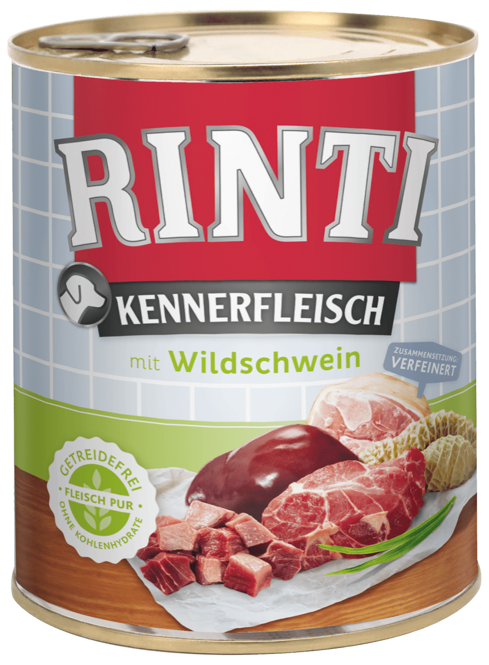 Konzerva Rinti Kennerfleisch divočák 800g