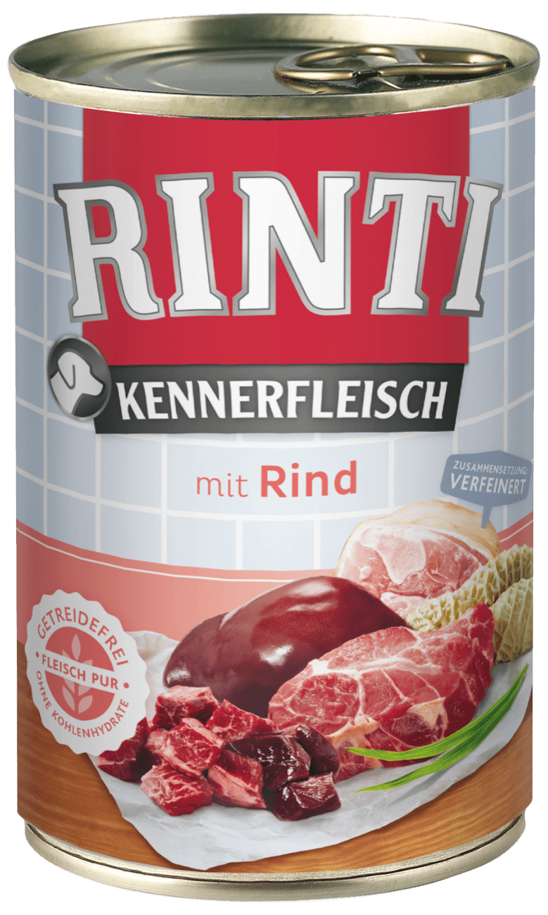 Konzerva Rinti Kennerfleisch hovězí 400g