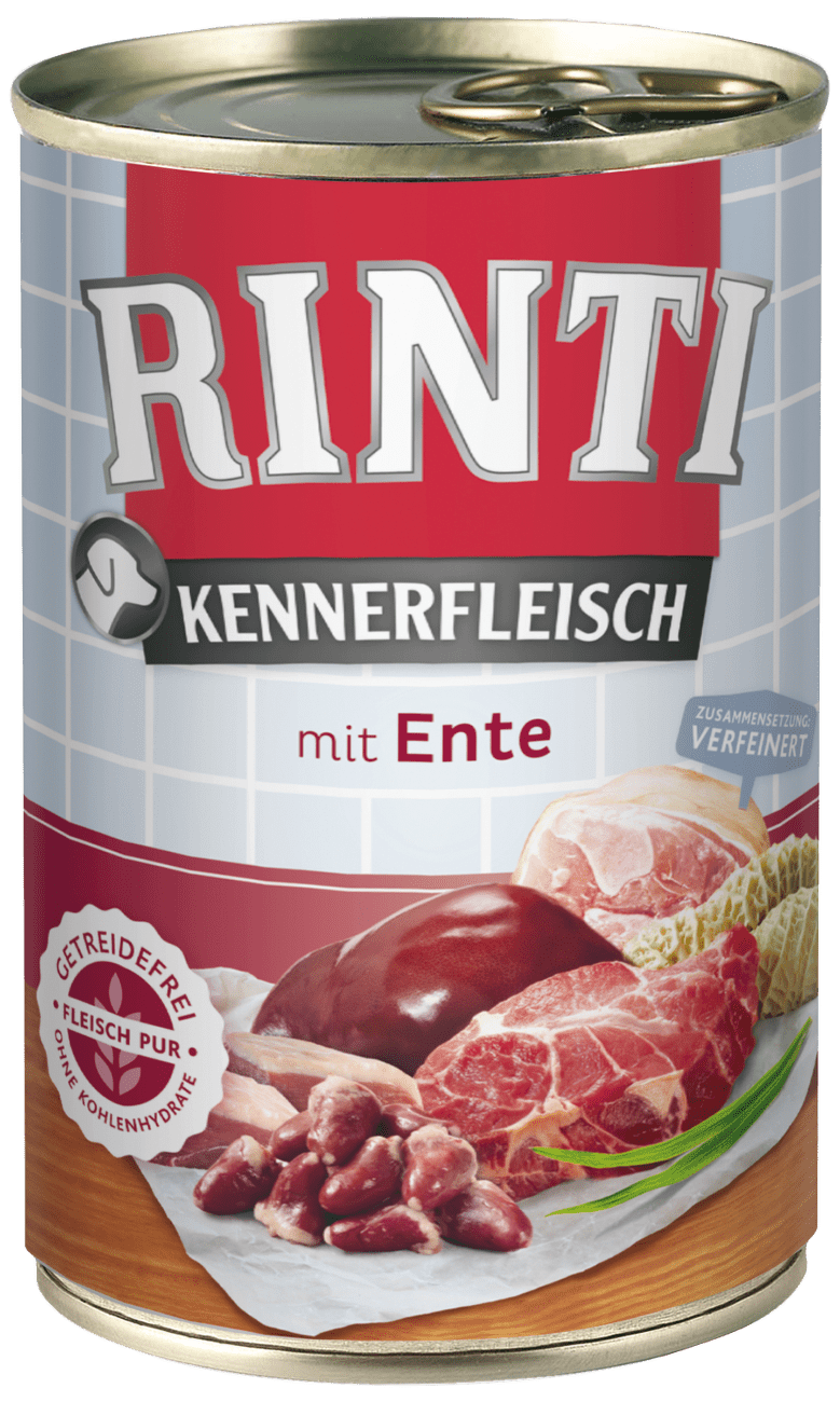 Konzerva Rinti Kennerfleisch kachní srdce 400g