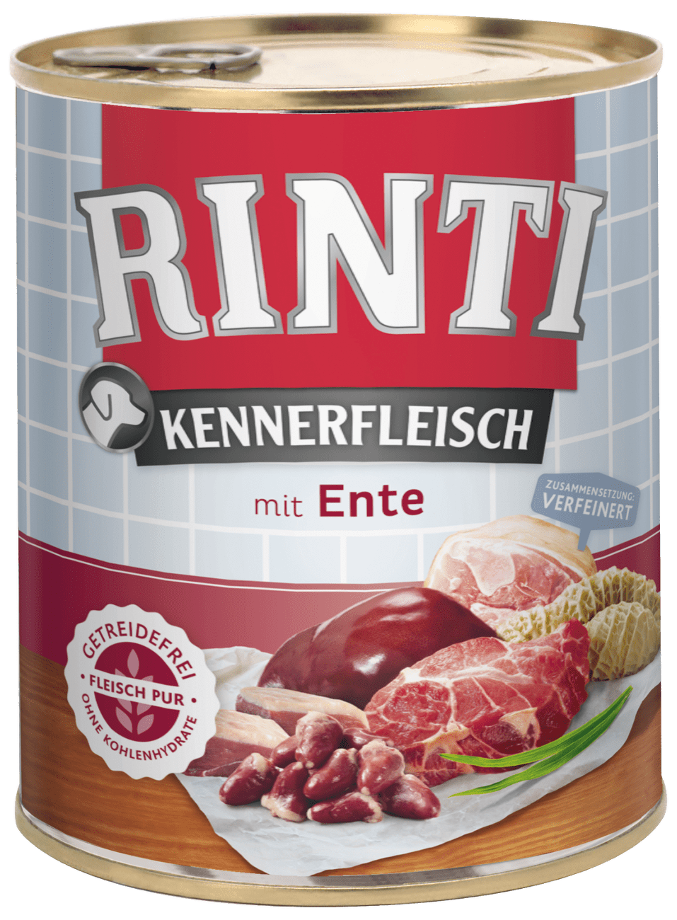 Konzerva Rinti Kennerfleisch kachní srdce 800g