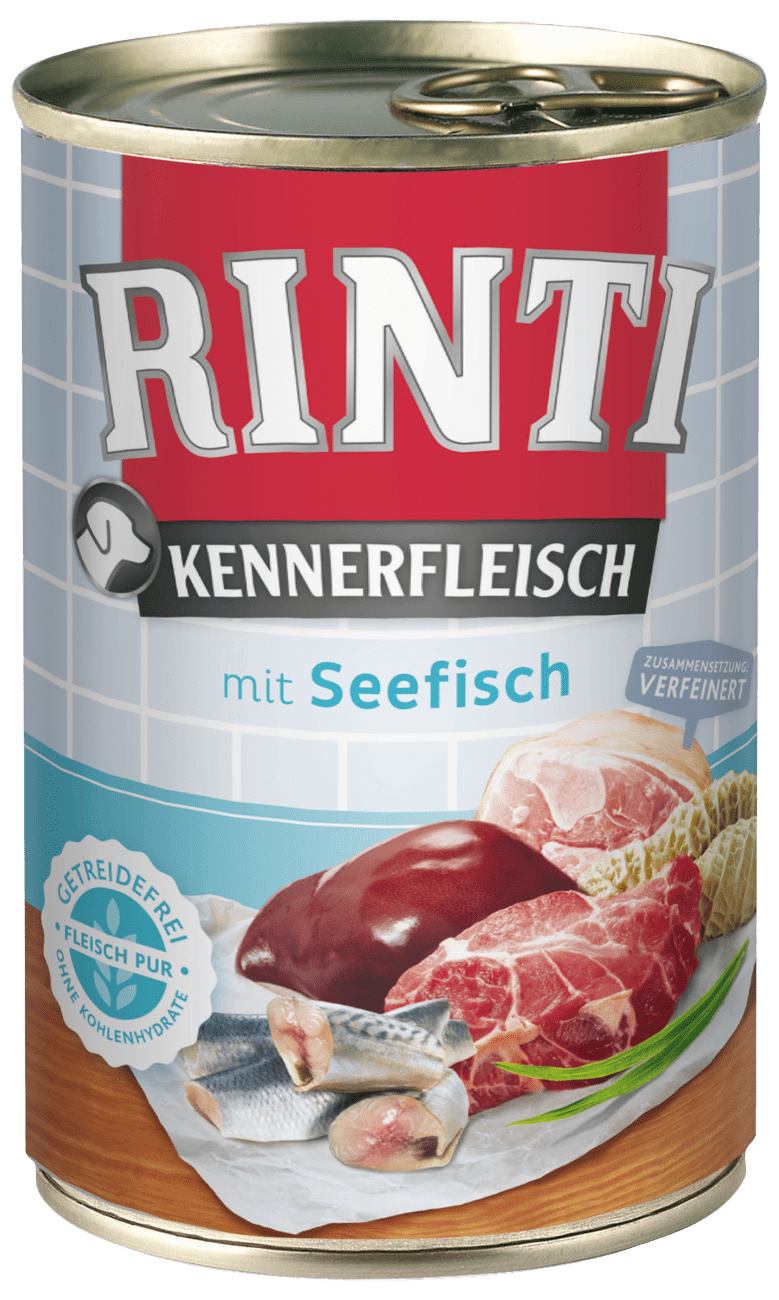 Konzerva Rinti Kennerfleisch mořská ryba 400g