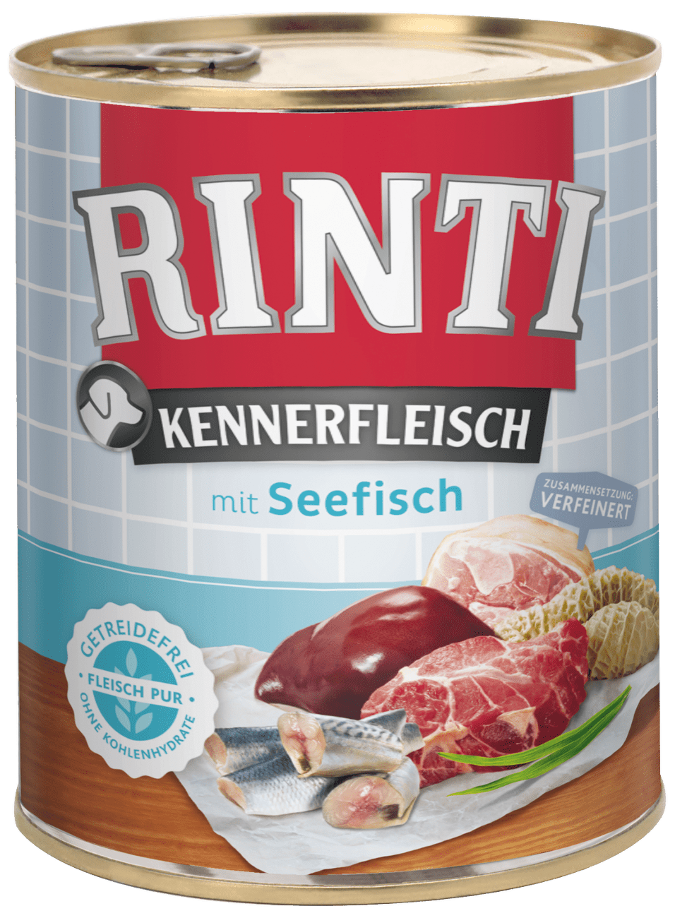 Konzerva Rinti Kennerfleisch mořská ryba 800g