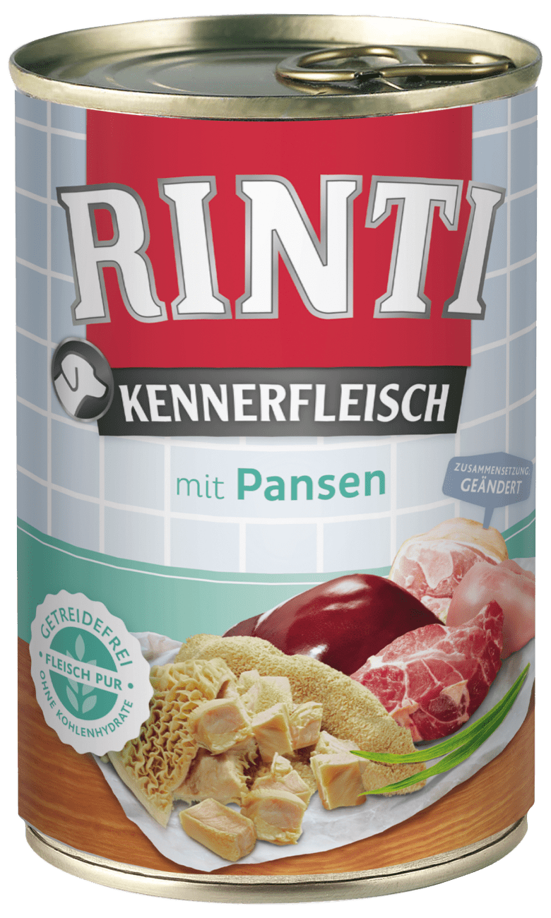 Konzerva Rinti Kennerfleisch žaludky 400g