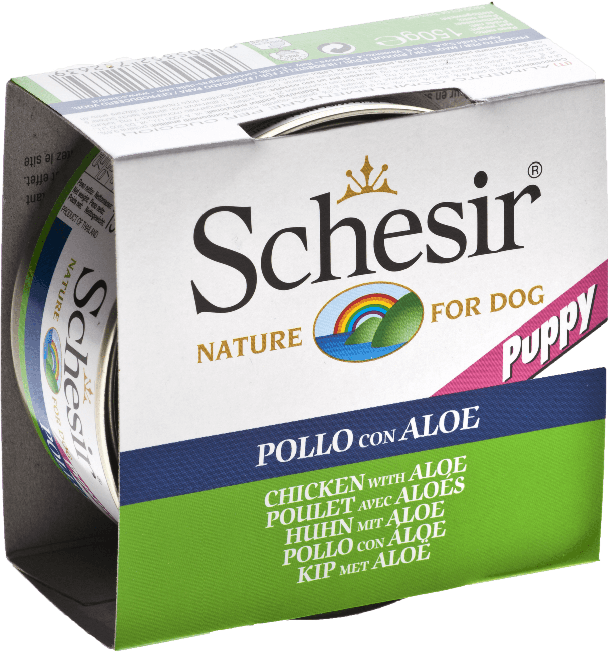 Konzerva Schesir Puppy kuřecí+aloe 150g