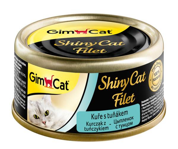 Konzerva ShinyCat Filet kuře s tuňákem 70 g