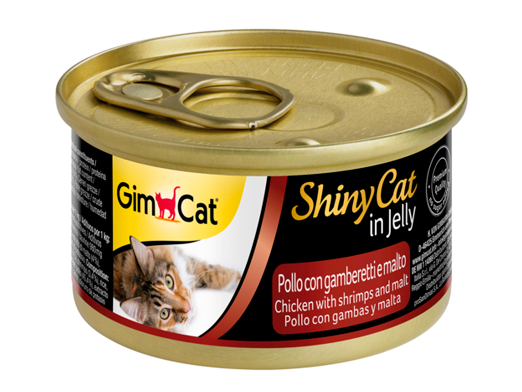 Konzerva ShinyCat kuře + kreveta + maltóza 70 g