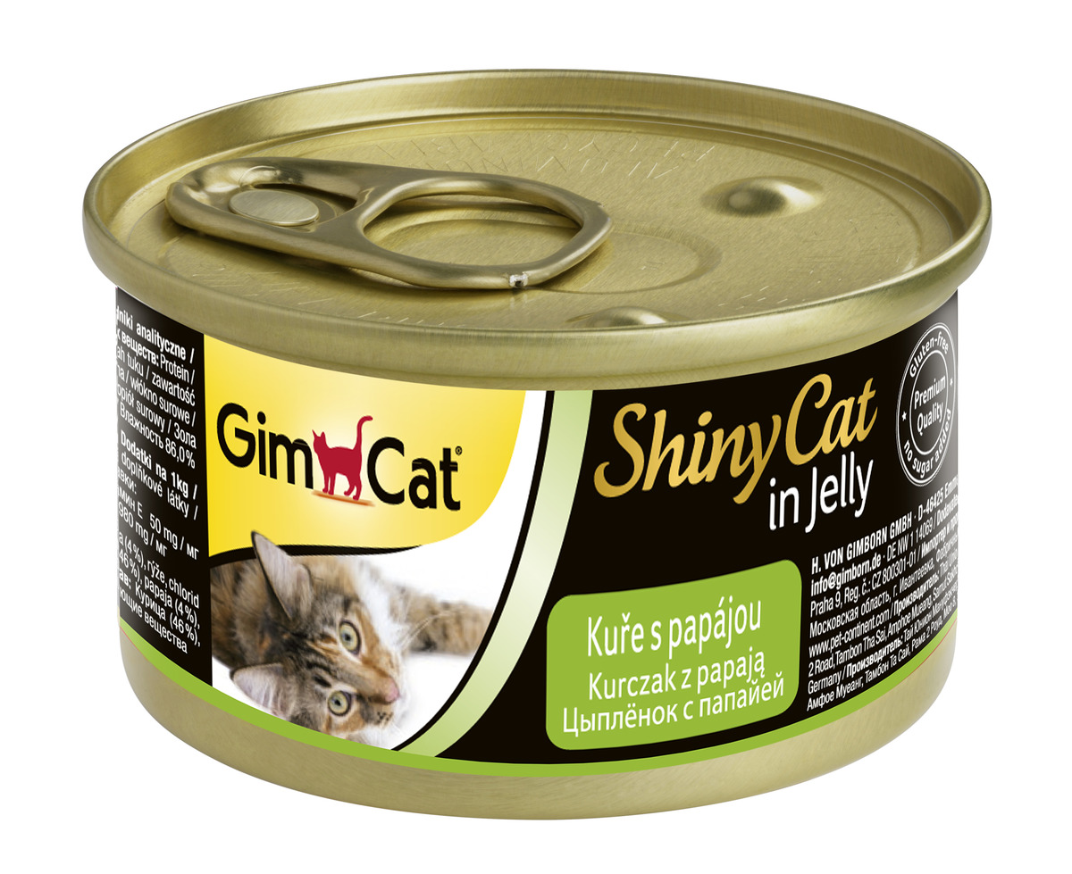 Konzerva ShinyCat kuře, papája 2 x 70 g