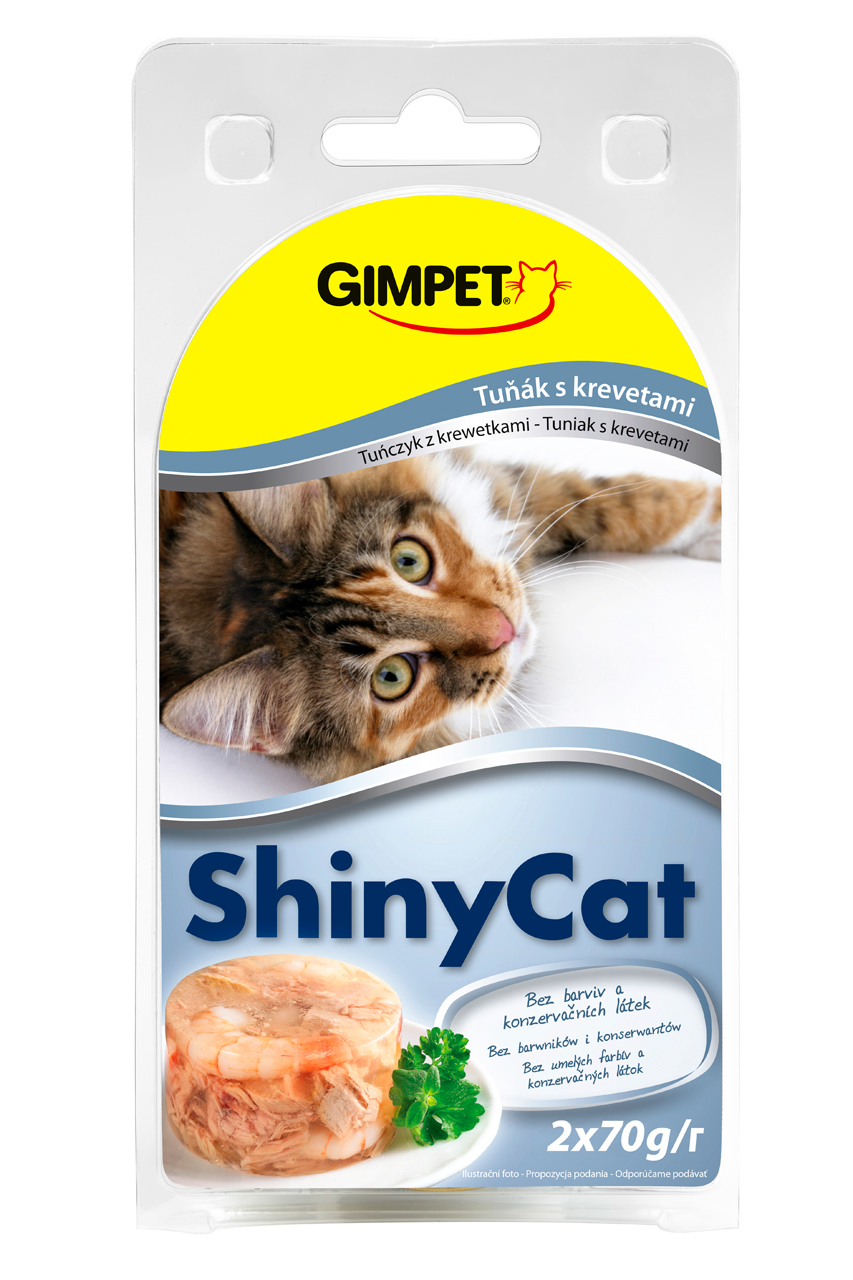 Konzerva ShinyCat tuňák, krevety 2 x 70 g