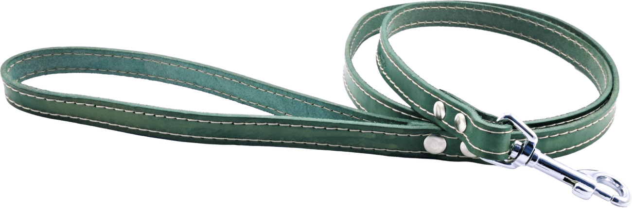 Kožené vodítko Tamer 1,4cm/145cm zelené