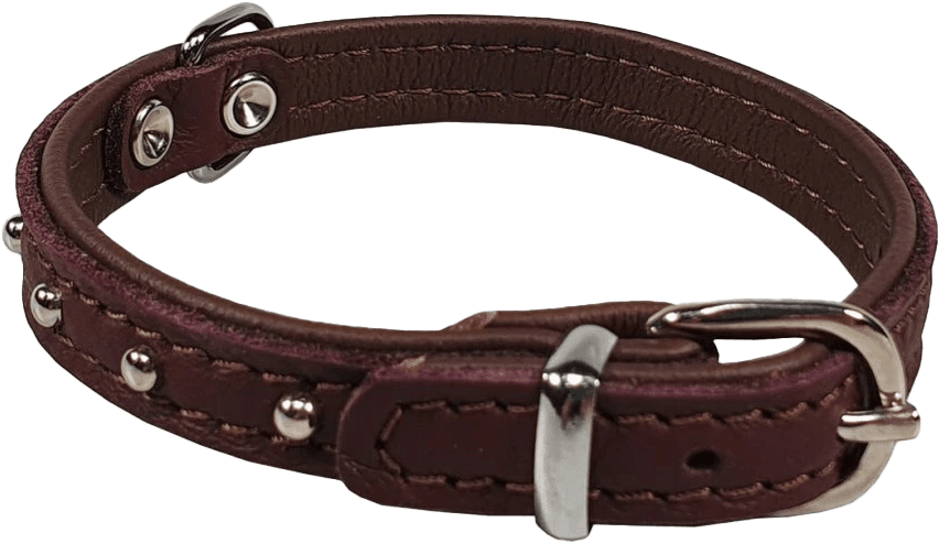 Kožený obojek BaF Pet Denys 27cm hnědý