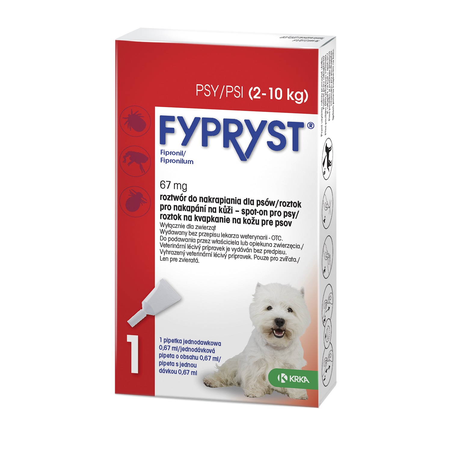 Krka Fypryst spot on pro psy 2 - 10 kg