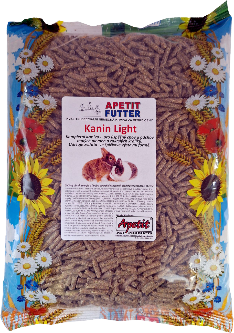 Krmivo Apetit BF Kräuter Light pro zakrslé králíky 800g
