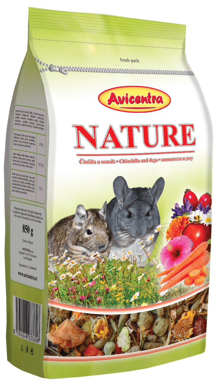 Krmivo AVICENTRA premium činčila + osmák 850g