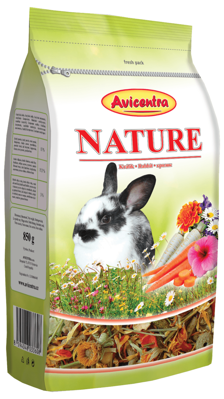 Krmivo AVICENTRA premium pro králíky 850g