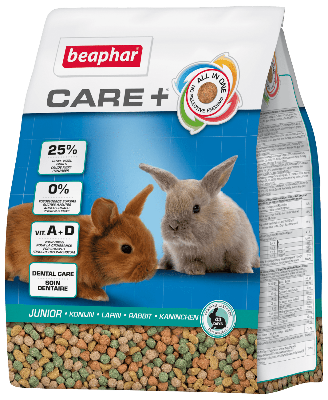 Krmivo Beaphar CARE+ Králík junior 1,5 kg