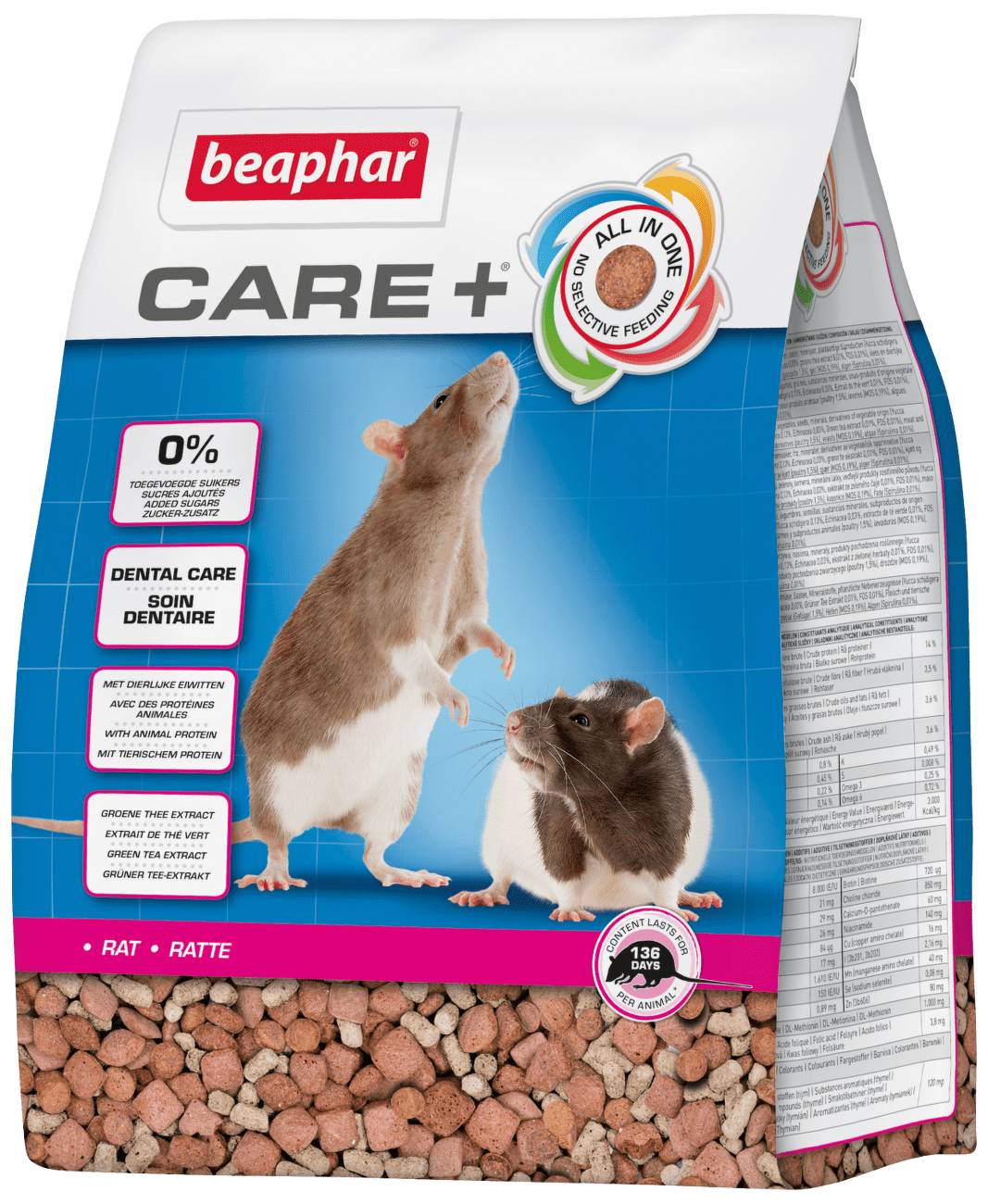 Krmivo Beaphar CARE+ Potkan 1,5 kg