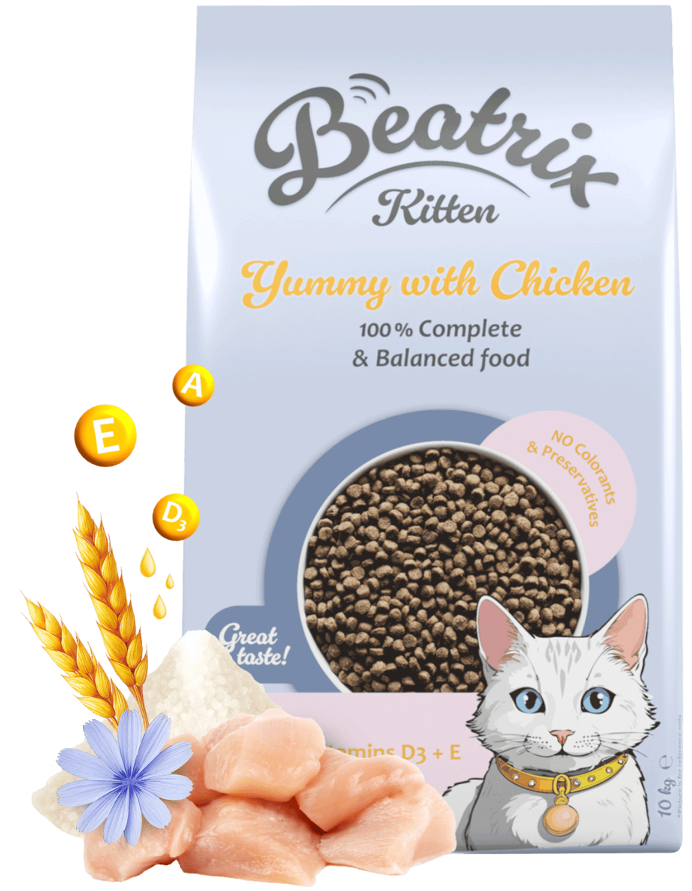 Krmivo Beatrix Kitten s kuřecím 10kg