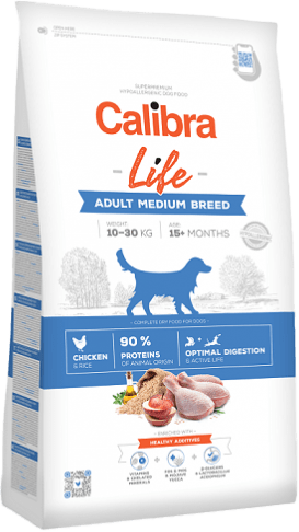 Krmivo Calibra Dog Life Adult Medium Breed Chicken 12 kg