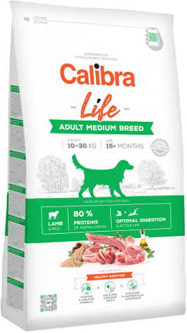 Krmivo Calibra Dog Life Adult Medium Breed Lamb 12 kg