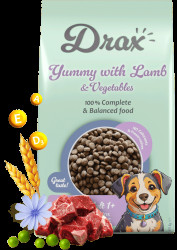 Krmivo Drax Adult Dog s jehněčím a zeleninou 10kg