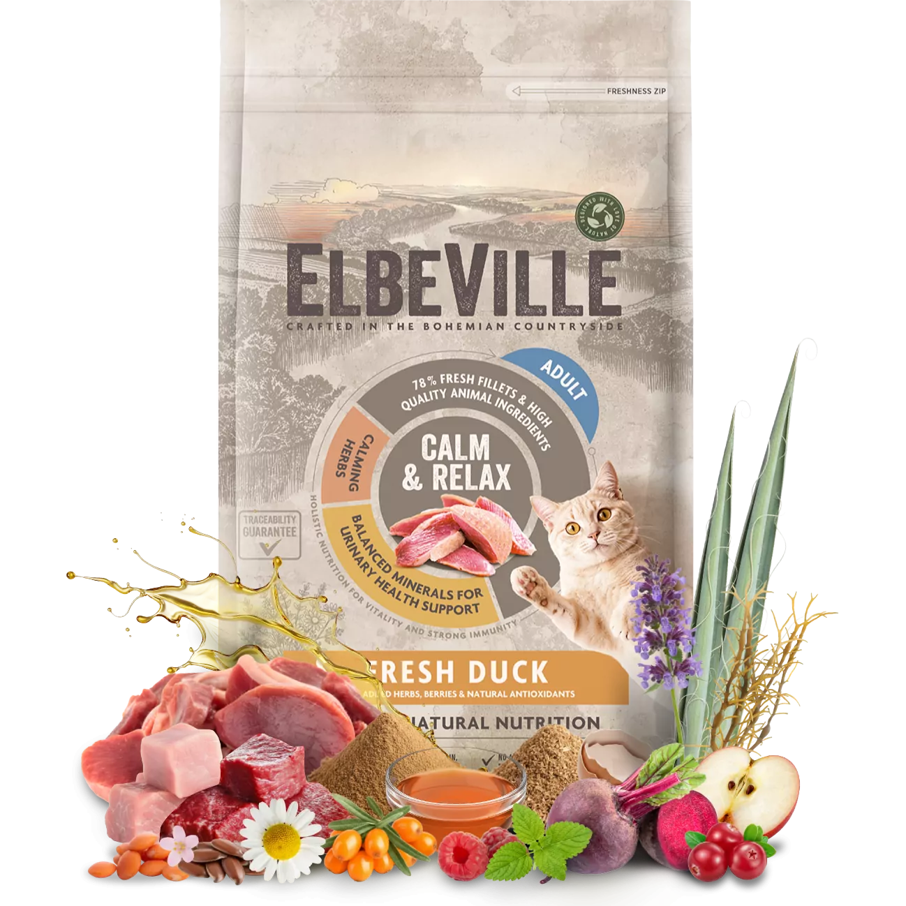 Krmivo ELBEVILLE Cat Adult Fresh Duck 1,8 kg