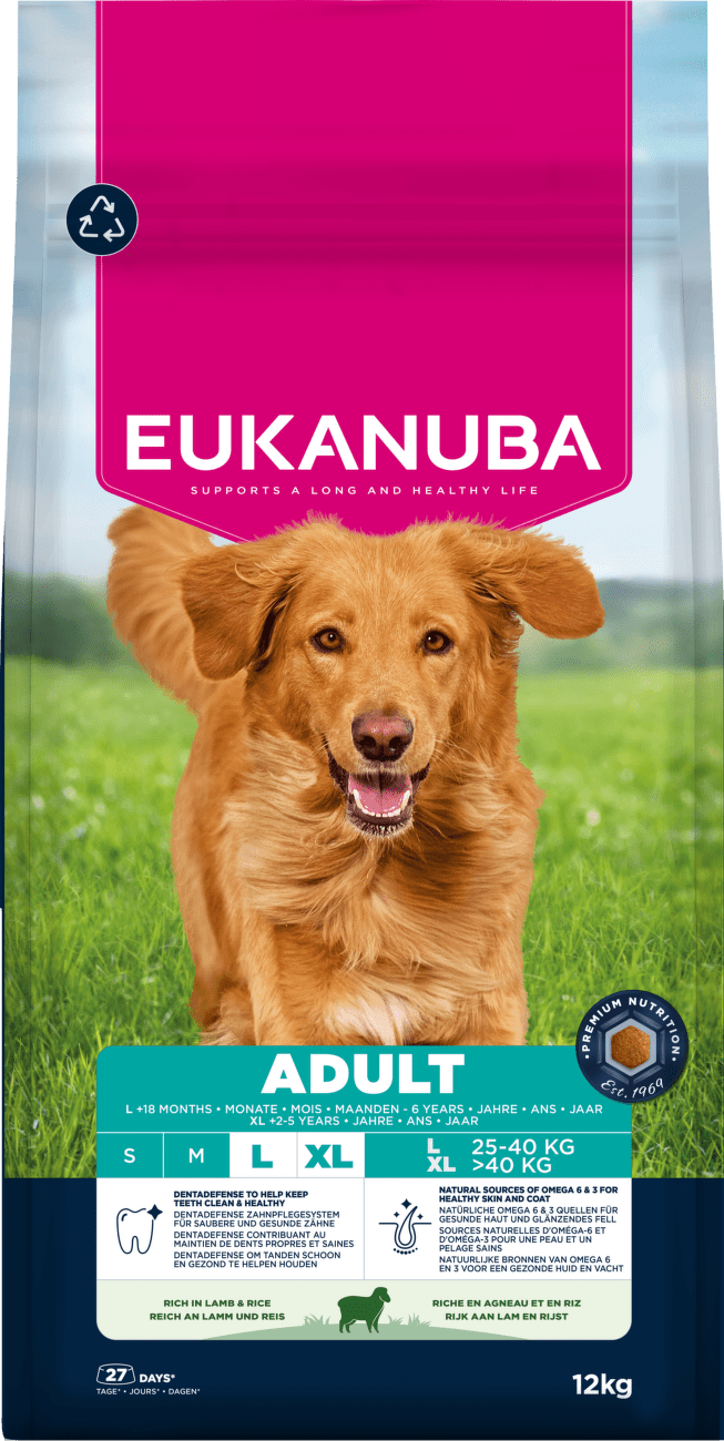 Krmivo Eukanuba Adult Large jehněčí s rýží 12kg