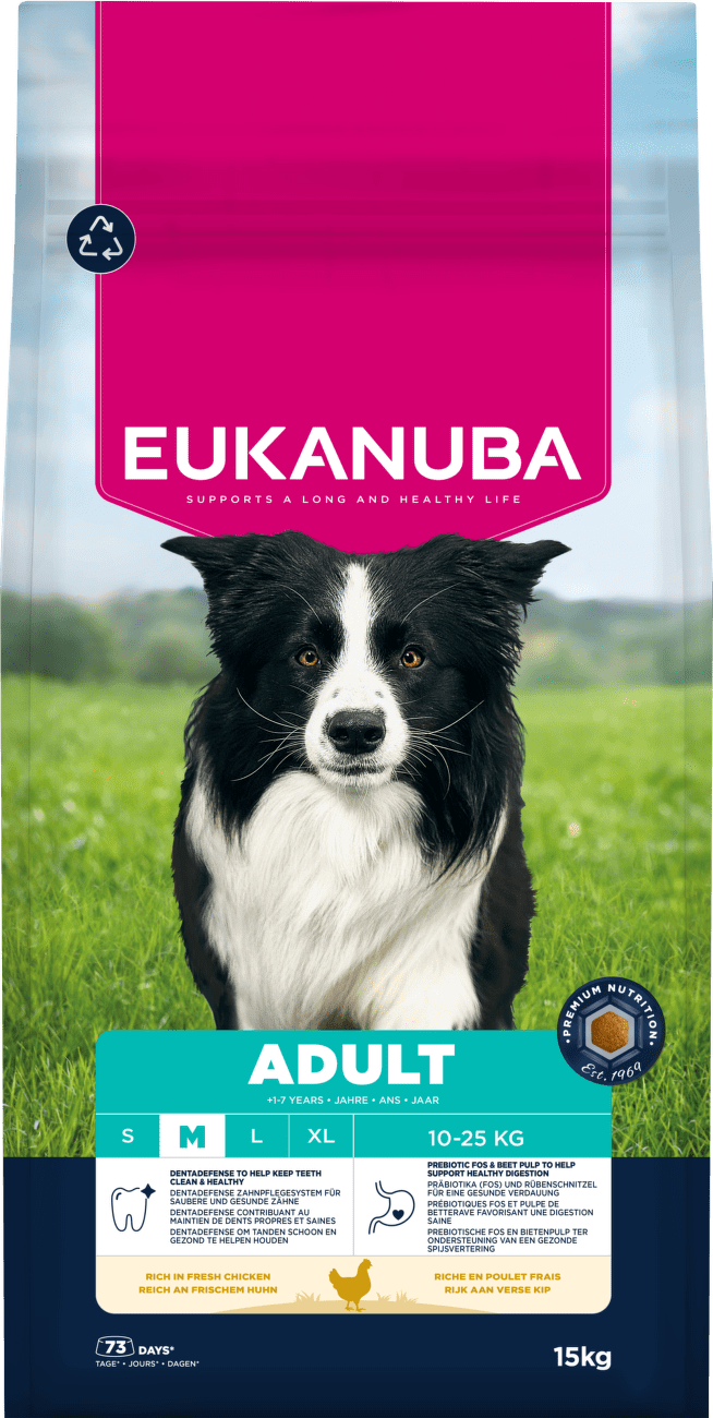 Krmivo Eukanuba Adult Medium s kuřecím 15kg