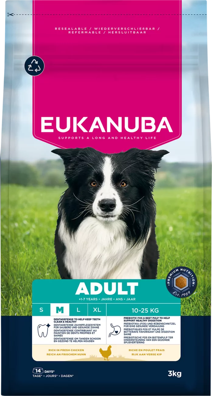 Krmivo Eukanuba Adult Medium s kuřecím 3kg