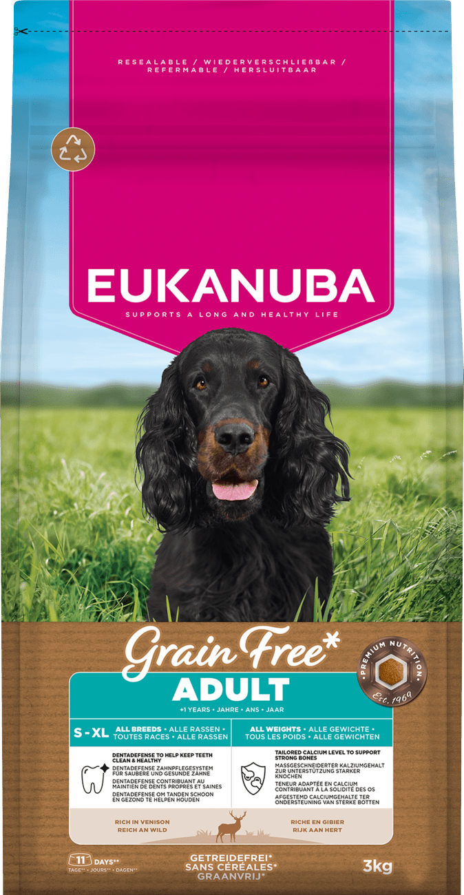 Krmivo Eukanuba Grain Free Adult All Breeds se zvěřinou 3kg