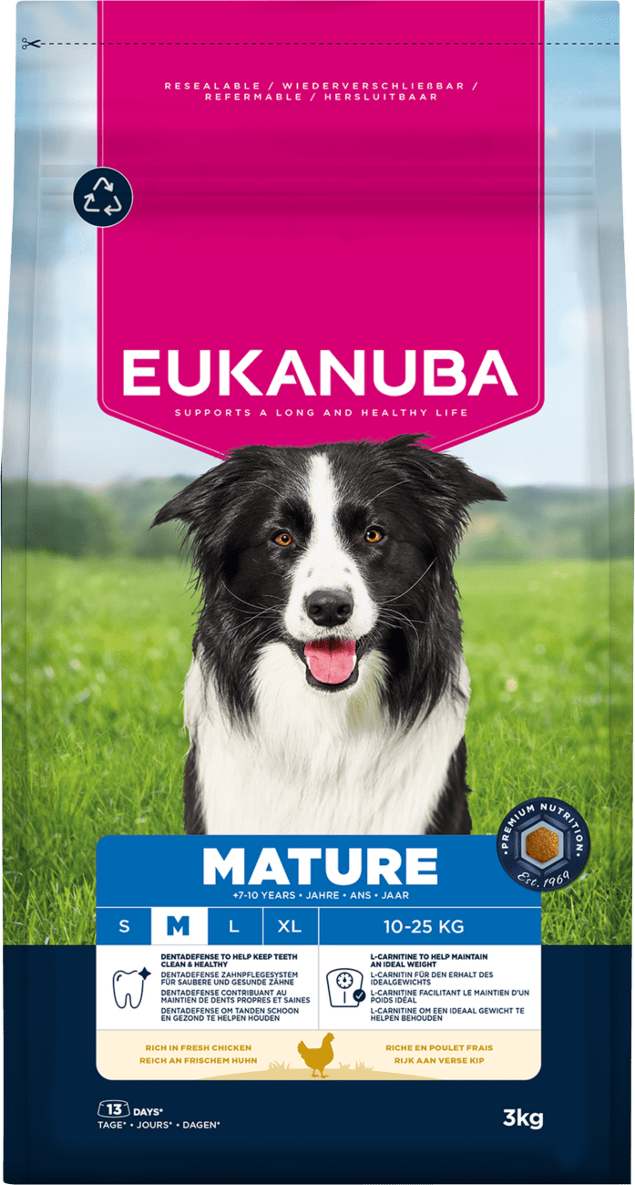 Krmivo Eukanuba Mature Medium s kuřecím 3kg