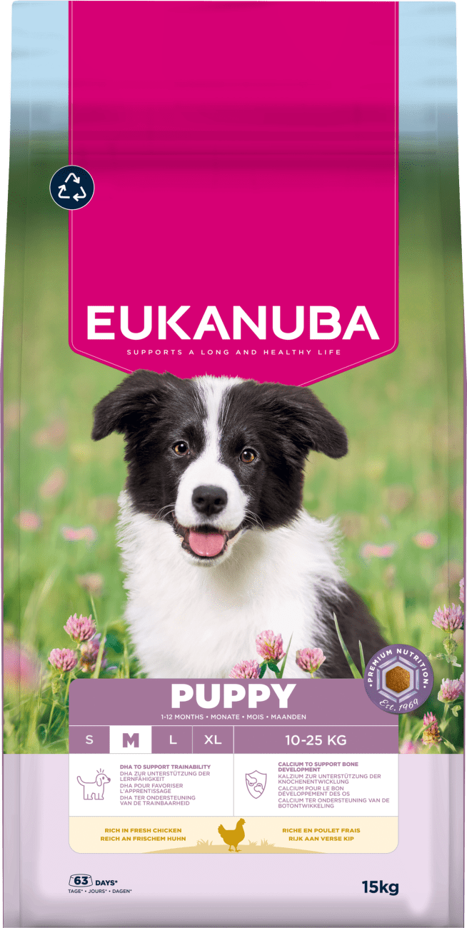 Krmivo Eukanuba Puppy Medium s kuřecím 15kg