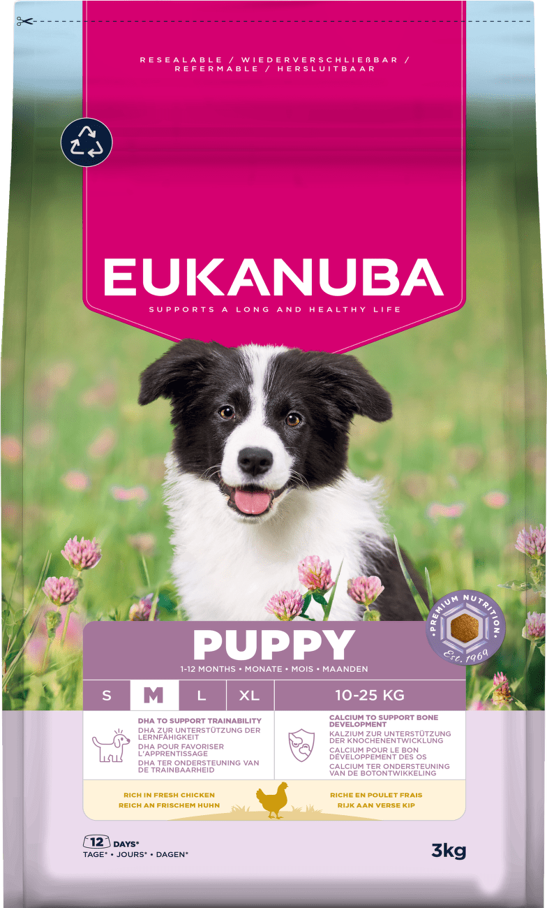 Krmivo Eukanuba Puppy Medium s kuřecím 3kg