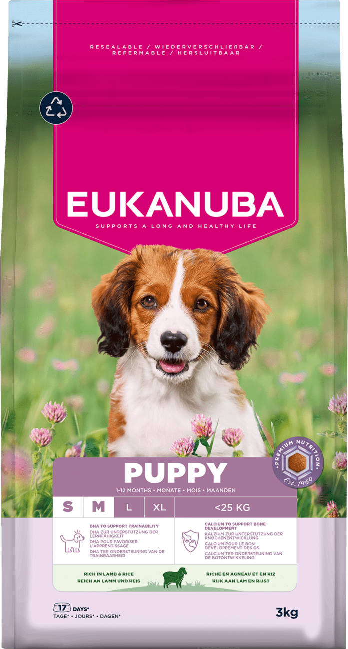 Krmivo Eukanuba Puppy Small and Medium jehněčí 3kg