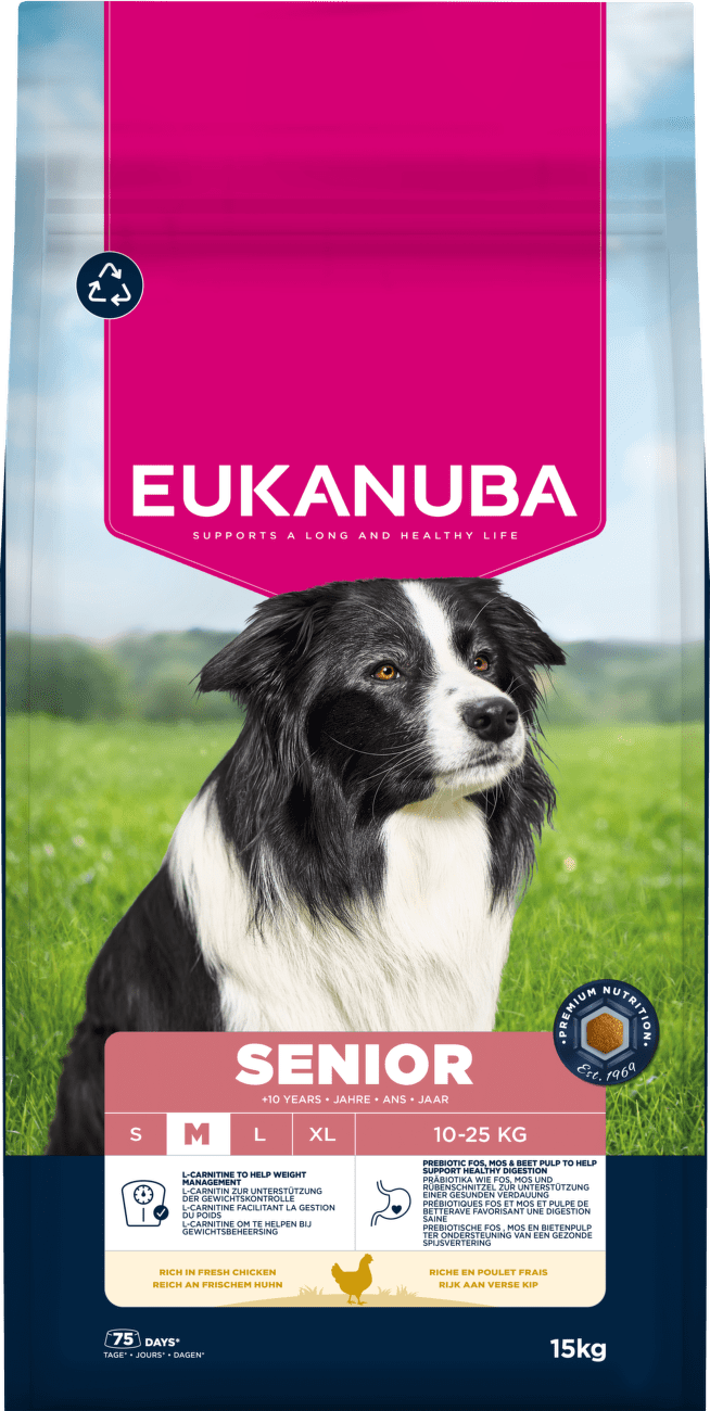Krmivo Eukanuba Senior Medium kuře 15kg