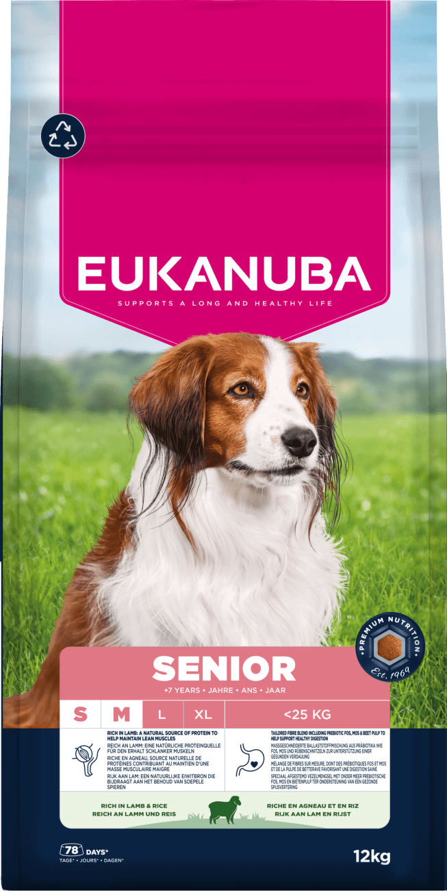 Krmivo Eukanuba Senior Small and Medium jehněčí 12kg