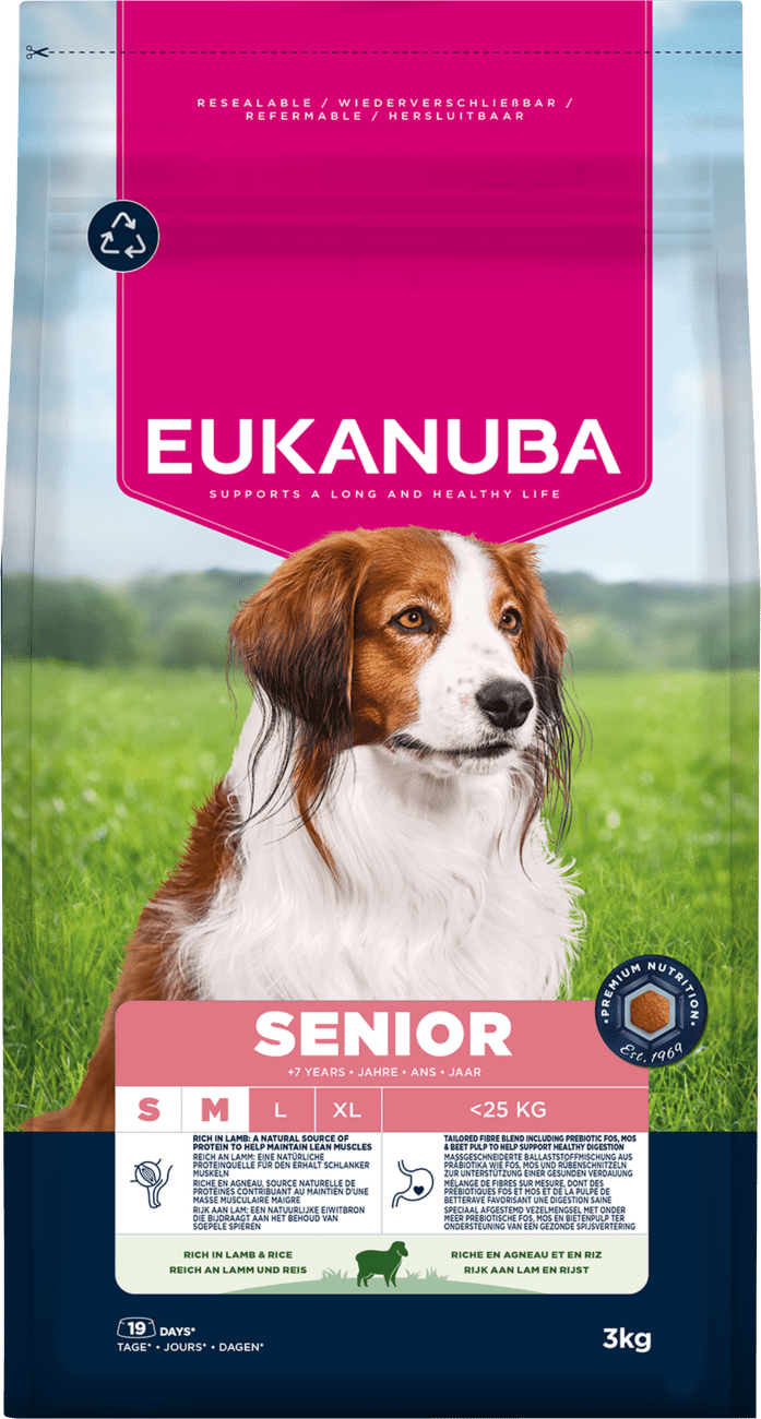 Krmivo Eukanuba Senior Small and Medium jehněčí 3kg