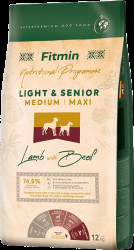 Krmivo Fitmin Medium Maxi Light & Senior Lamb with Beef 12 kg
