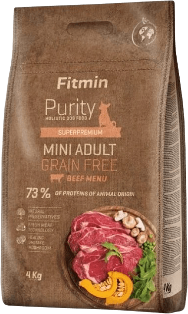Krmivo Fitmin Purity Adult Mini Grain Free Beef 4 kg