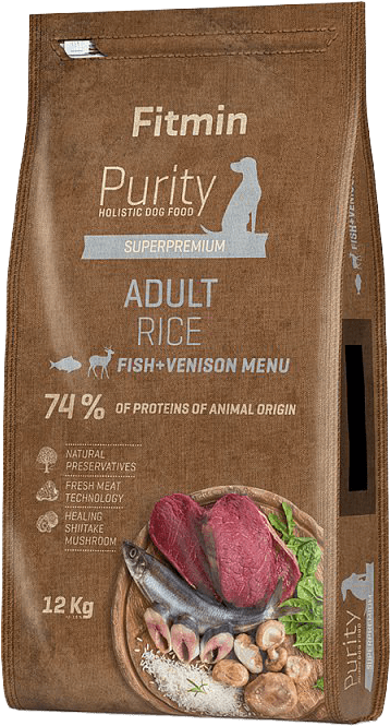 Krmivo Fitmin Purity Adult Rice Fish & Venison 12 kg