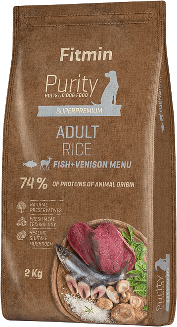 Krmivo Fitmin Purity Adult Rice Fish & Venison 2 kg